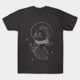 Space Fish T-Shirt (Chalkboard Style) -- SpaceX launch, galaxy art, hipster gift T-Shirt